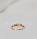 0.1ct Round Cut Moissanite Starburst Women Engagement Ring 14k Rose Gold Plated