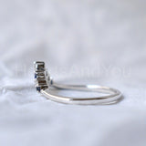 0.5ct Round Cut Simulated Diamond Crown Tiara Wedding Band 14K White Gold Plated