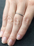 0.2ct Round Cut Moissanite Curved Minimalist Wedding Band 14k White Gold Plated