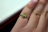 2.3ct Engagement Ring Oval Cut Peridot Stylish Partywear 14k White Gold Finish