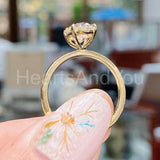 0.25ct Oval Simulated Diamond Solitaire Engagement Ring 14k White Gold Plated