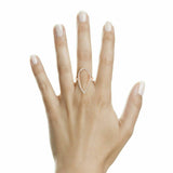 2.5ct Round Cut Diamond Oval Hollow Design Engagement Ring 14K Rose Gold Finish