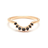 0.12ct Round Cut Diamond Wedding Band 14k Rose Gold Finish Stackable Crown Tiara