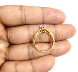 0.3ct Round Moissanite 4 Prong Solitaire Engagement Ring 14k Yellow Gold Plated