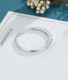 0.5ct Baguette Simulated Diamond Half Eternity Wedding Band 14k WhiteGold Plated