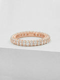2.5ct Wedding Ring Band Oval Cut Diamond Full Eternity 14k Rose Gold Finish