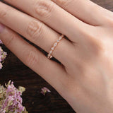 Half Eternity Wedding Band 0.75ct Round Cut VVS1D Diamond 14k Rose Gold Finish
