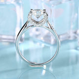 Solitaire Women Engagement Ring 1.6ct Round Cut Diamond 14k White Gold Finish