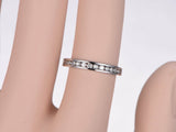Bridal Half Eternity Wedding Ring Band 1ct Round Cut Diamond 14k White Gold Over