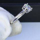 1ct Round Cut VVS1D Diamond Engagement Ring Solitaire Women 14k WhiteGold Finish