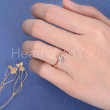 1.2ct Oval Cut Simulated Peach Morganite Pearl Accents Ring 14k Rose Gold Plated