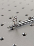 0.5ct Round Cut Moissanite Toi Et Moi Women Engagement Ring 14k WhiteGold Plated