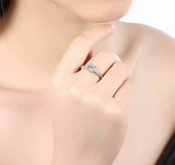 2.6Ct Round Cut Diamond Solitaire Accents Engagement Ring 18K White Gold Finish