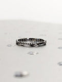 0.3ct Round Cut Moissanite Infinity Women Wedding Band 14k Black Gold Plated
