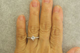 2Ct Princess Cut Diamond Kite Set Solitaire Engagement Ring 14K White Gold Over