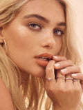0.55ct Engagement Ring Oval Cut Diamond Minimalist Petite 14k Rose Gold Finish