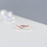 0.3ct Round Cut Moissanite Curved Stackable Wedding Band 14k White Gold Plated