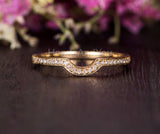 0.5ct Round Cut Moissanite Stacking Anniversary Wed Band 14k Yellow Gold Plated