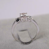 2ct Engagement Ring Oval Cut Peach Morganite Infinity Accent 14k White Gold Over