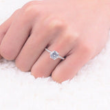 1.7ct Round Cut Diamond Engagement Ring 14k White Gold Finish Accents Solitaire