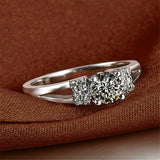 1.6ct Round Cut VVS1D Diamond Engagement Ring 14k White Gold Finish Split Shank