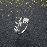 1.5ct Round Cut Diamond Engagement Ring 14k White Gold Finish Leaf Open Design