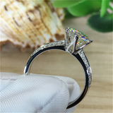 1.8ct Round Cut Diamond Engagement Ring 14k White Gold Finish Classic Solitaire