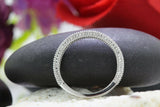 Vintage Eternity Wedding Ring Band 1ct Round Cut Diamond 14k White Gold Finish