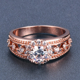 2.1ct Round Cut Diamond Engagement Ring 14k RoseGold Finish Halo Antique Vintage