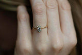 0.25ct Round Cut Diamond Engagement Ring 14k Yellow Gold Finish Flower Cluster