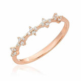 1ct Round Cut Diamond Wedding Band 14k White Gold Finish Thin Minimalist Petite