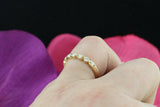 Half Eternity Stackable Wedding Ring Band 2ct Round Diamond 14k Yellow Gold Over