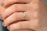 0.4ct Oval Simulated Diamond Three Stone Engagement Ring 14k Yellow Gold Plated