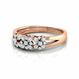 2Ct Round Cut Diamond Floral Leaf Inspired Engagement Ring 14K Rose Gold Finish