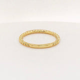 0.2ct Round Cut Moissanite Bead Style Women Wedding Band 14k Yellow Gold Plated