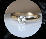 0.5ct Round Cut VVS1D Diamond Engagement Ring 14k Yellow Gold Finish Solitaire