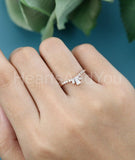 0.5ct Baguette Simulated Diamond Minimalist Engagement Ring 14k Rose Gold Plated