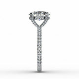 1.3ct Oval Cut Diamond Accents Solitaire Engagement Ring 14k White Gold Finish