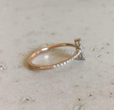 1.4ct Round Cut Diamond Engagement Ring Accents Solitaire 14k Rose Gold Finish