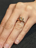 1ct Round Cut Simulated Morganite Solitaire Engagement Ring 14k Rose Gold Plated