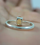1ct Engagement Ring Oval Cut Yellow Sapphire Solitaire 14k White Gold Finish