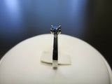 0.5ct Round Cut Sapphire Classic Solitaire Engagement Ring 14k White Gold Finish