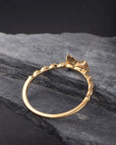 0.8ct Round Cut VVS1D Diamond Engagement Ring 14k Yellow Gold Finish Bow Design