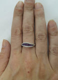 2ct Round Cut Amethyst Engagement Ring Split Band Statement 14k White Gold Over