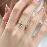 1ct Oval Cut Simulated Morganite Unique Engagement Ring 14k Yellow Gold Plated