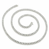 20 Ct Round Cut Sparkle VVS1/D Diamond Tennis Necklace Solid 14K White Gold Over