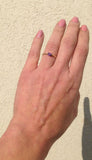 0.5ct Engagement Ring Round Cut Purple Amethyst Solitaire 14k Yellow Gold Finish