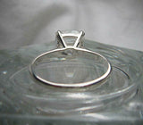 Solitaire Women Engagement Ring 4ct Asscher Cut Diamond 14k White Gold Finish