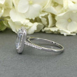 Princess Crown Bridal Engagement Ring 2ct Round Cut Diamond 14k WhiteGold Finish
