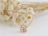 1.5ct Oval Peach Morganite Engagement Ring 4 Prong Solitaire 14k Rose Gold Over